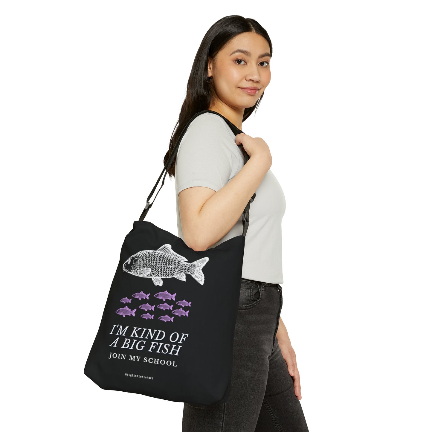 Big Little Fish Adjustable Tote Bag
