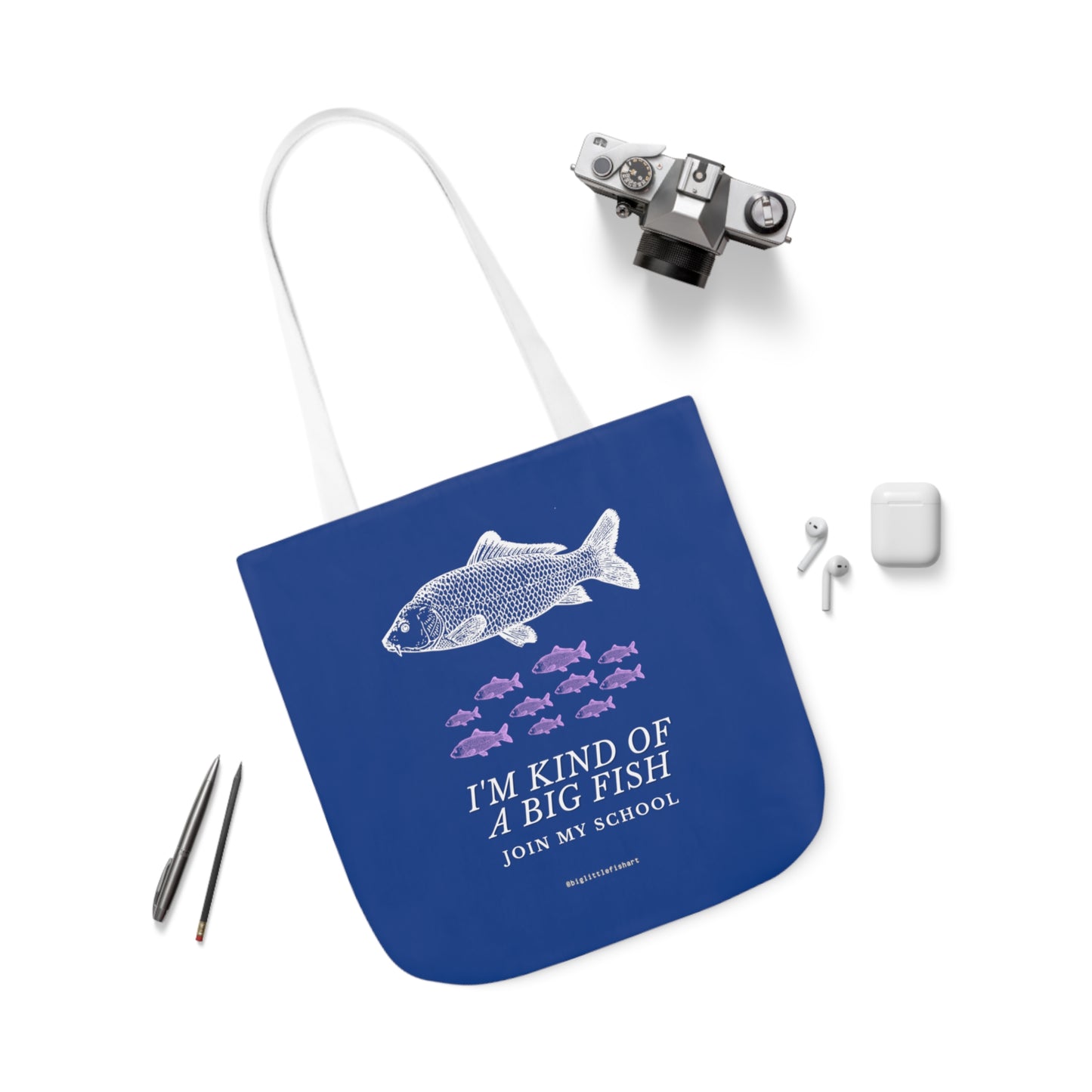 I'm Kind of a Big Fish Blue Tote Bag